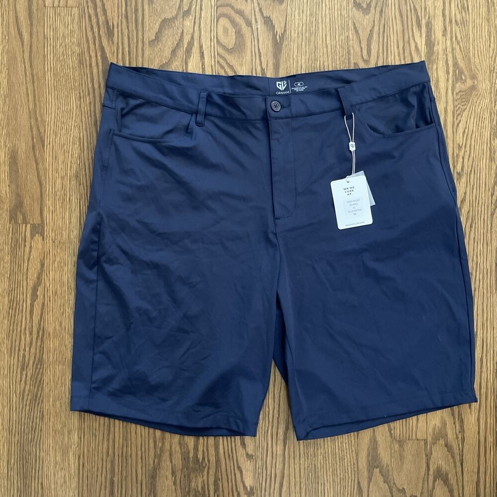 Graham Luxe Shorts Mens 42 Blue Depths Wren Golf Performance Golfing Stretch NEW